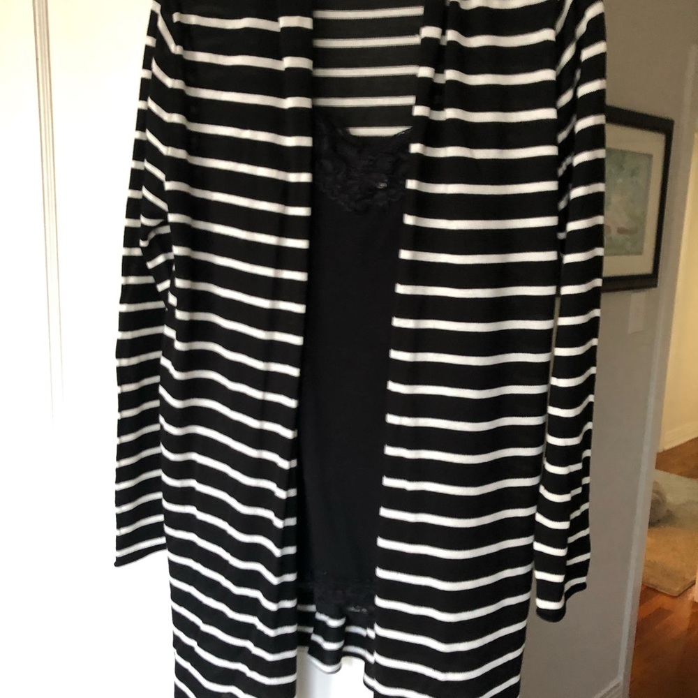 Lightweight stripe cardigan